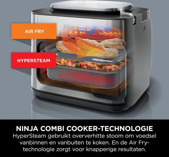 Ninja Combi 12-in-1-Multikocher, Backofen und Heißluftfritteuse – 12,5 Liter – Komplette Mahlzeiten in 15 Minuten – SFP700EU