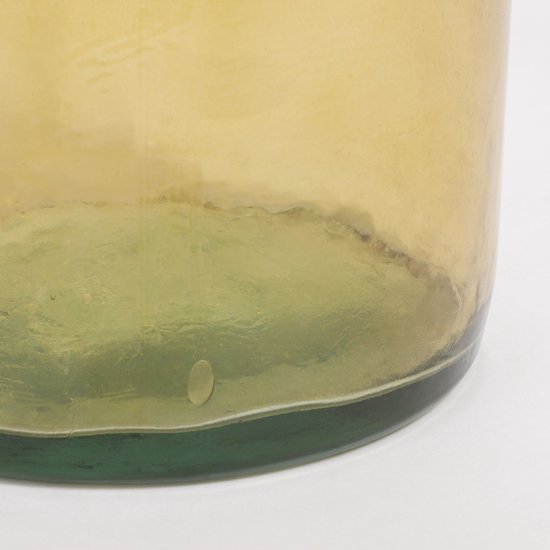 Mica Decorations Rioja Flaschenvase - H75 x Ø18 cm - Recyceltes Glas - Ocker