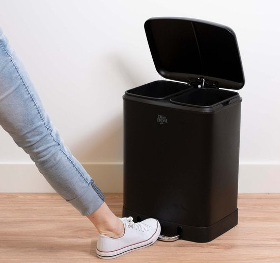 Dirt Devil Treteimer - Mülltrenner - 2x 12L - Schwarz