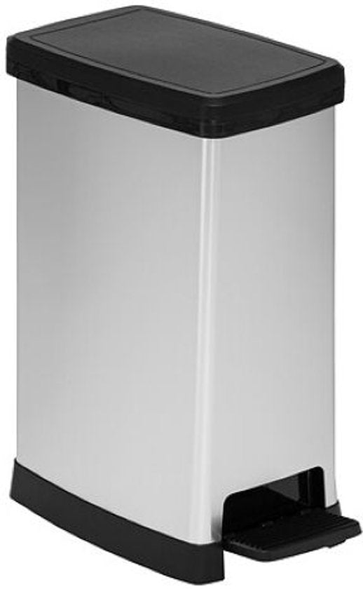 5Five Pedal-Abfalleimer, schlanke Ausführung – Soft-Close – 40 l – Grau