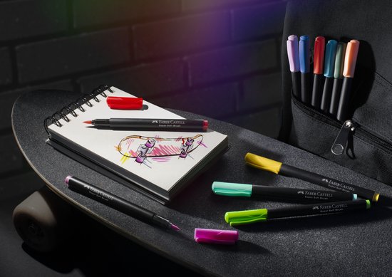 Faber-Castell Pinselstifte – Black Edition – 20 Farben im Kartonetui – FC-116452