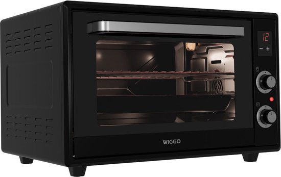 Wiggo WMO-E657(B) – Freistehender Mini-Backofen – elektrisch – 60 cm – 65 Liter – 2000 W – 5 Jahre Garantie – schwarz