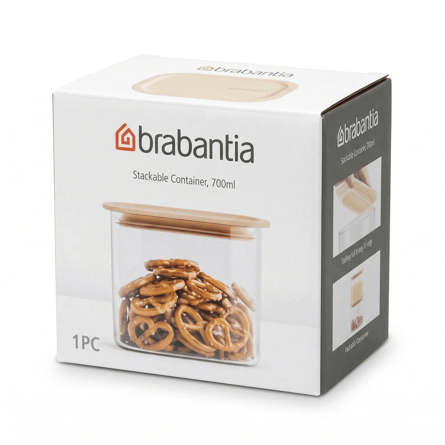 Brabantia Stapelbarer Vorratsbehälter 700 ml, gefrierfest