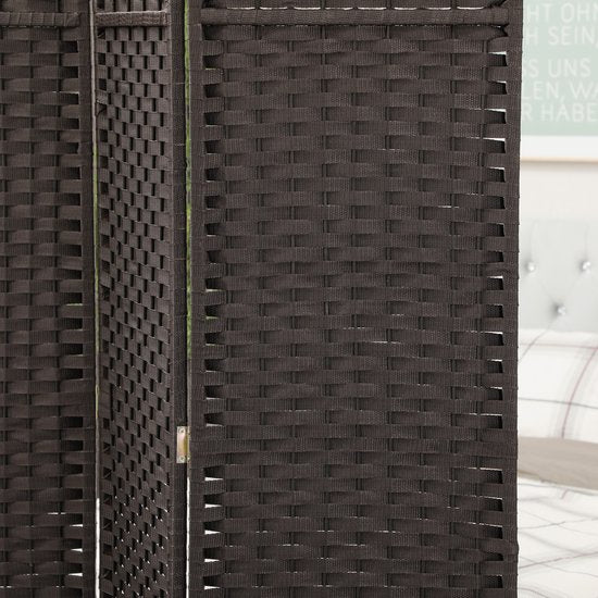 HOMCOM Raumteiler aus Polypropylen und Kiefernholz, 240 L x 1,6 B x 170 H cm, braun