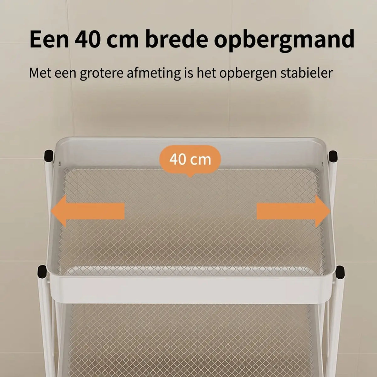 J.ZAO Zusammenklappbarer Küchenwagen – 30 × 45 × 77 cm – Weiß – 3 Ebenen – Rollbar und montagefrei