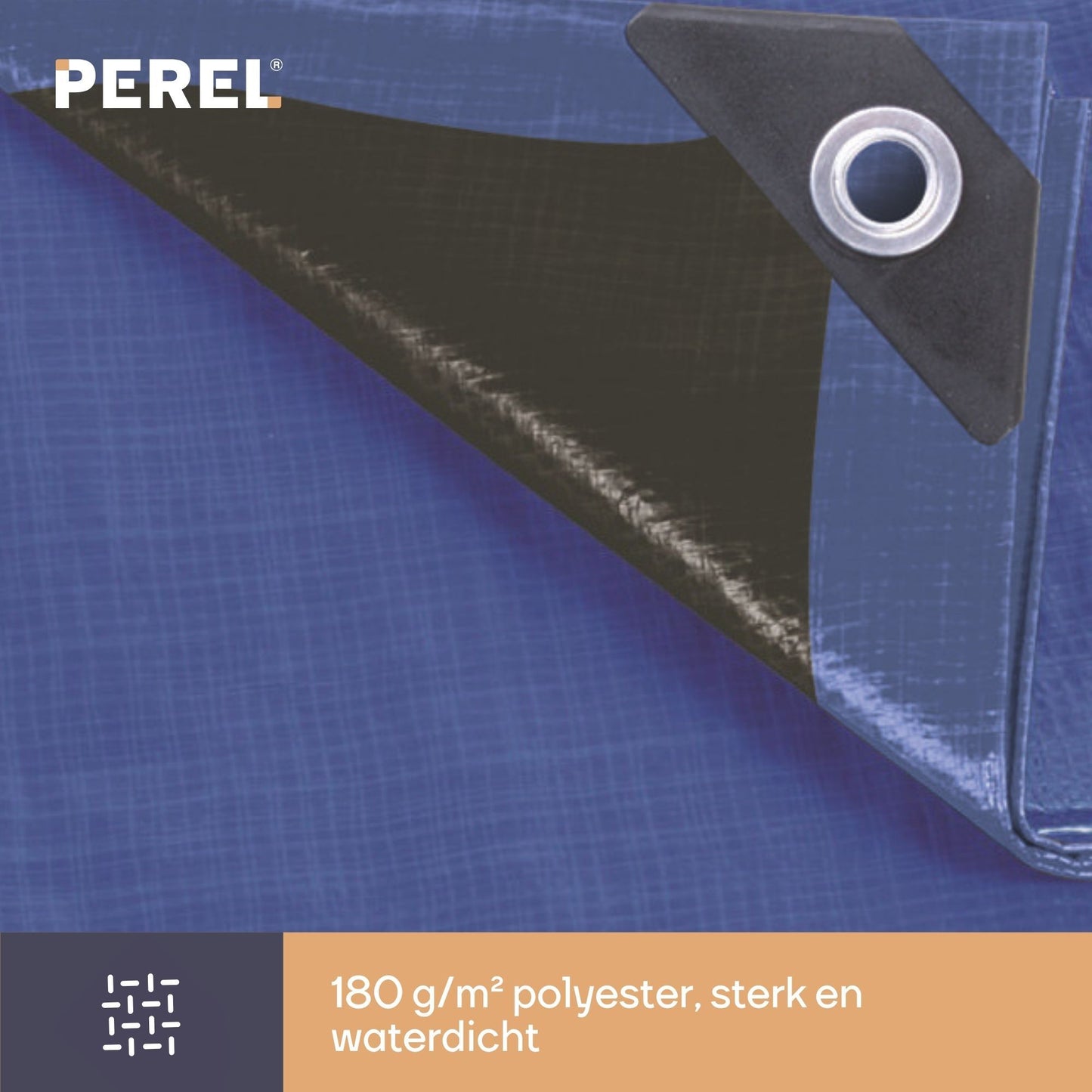 Perel Plane - Blau/Schwarz - Ultra-stark - 5 X 8 M