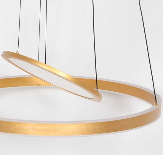 Steinhauer - Pendelleuchte - Ringlux - gold - Glas Metall - Ø 60cm - LED - 3514GO