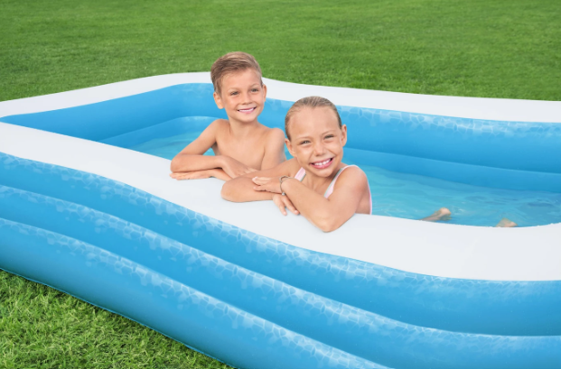 Bestway Familienpool, blau, rechteckig, 305 x 183 x 56 cm