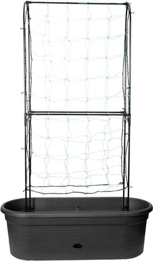 Elho Green Basics Veggie Wall 80 – Pflanzkasten – Vertikales Gärtnern – 100 % recycelter Kunststoff – Ø 77,5 x H 26,0 cm – Living Black