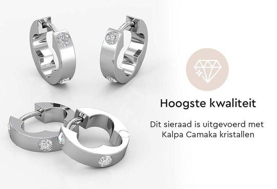 Yolora Damen Ohrringe mit Kalpa Camaka Kristalle - Silber - 18K Weißgold vergoldet - Damen Ohrringe Silber - Schmuck - Luxus-Geschenk-Box - Schöne Geschenk-Verpackung - Geschenk zum Muttertag