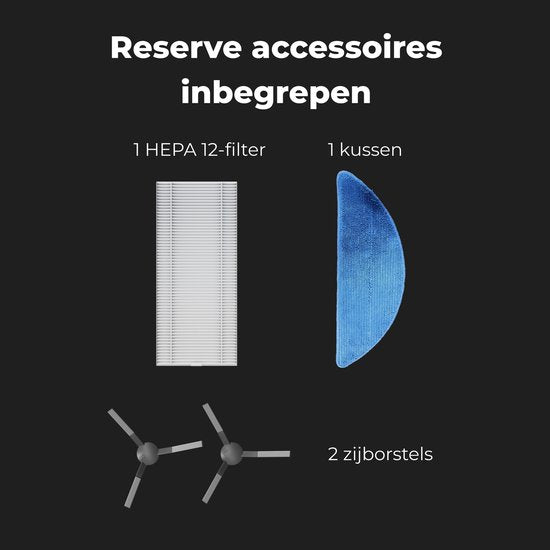 AENO RC2S Staubsaugerroboter - Wischfunktion - Smart app DE - 2,5KPa - Weiß