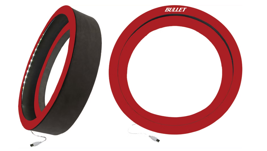 Bullet LED Surround Ring Rot Ø 45,5 cm - schattenfreie Dartscheibenbeleuchtung