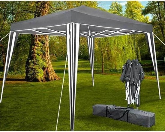 Partyzelt Easy Up - grau/anthrazit - 3 x 3 m