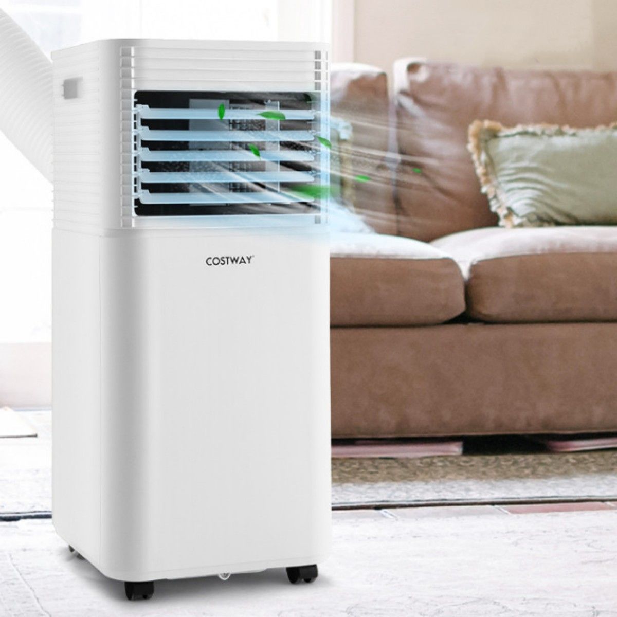 Coast Tragbare Klimaanlage 4-in-1 – 7000 BTU – 15 m² – Luftkühler, Luftentfeuchter & Ventilator – Schwarz