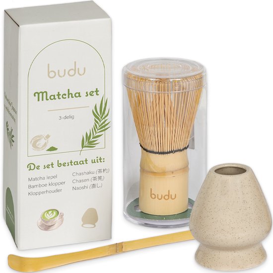 Budu Matcha-Set, 3-teilig – Matcha-Schläger – Matcha-Tee-Set