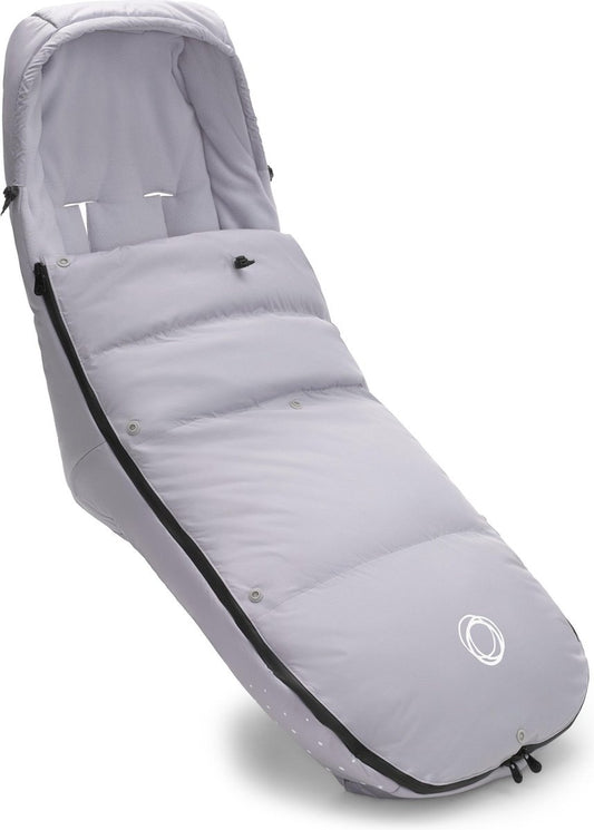 Bugaboo - kuscheliger Fußsack - Kinderwagenzubehör mit Kapuze - Zwei-Richtungen-Reißverschluss - Grey