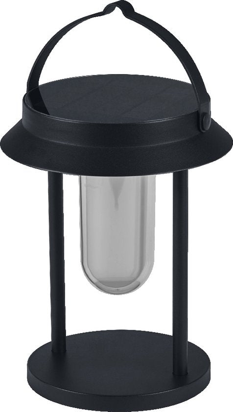LEDVANCE SMART+ Outdoor Bluetooth-Solar-Tischlampe, mit Weißlicht (3000 K) + Farblicht, netzunabhängig, bis zu 5 Stunden Leuchtdauer bei 100 % Helligkeit, wiederaufladbar, Schutzklasse IP44, schwarz