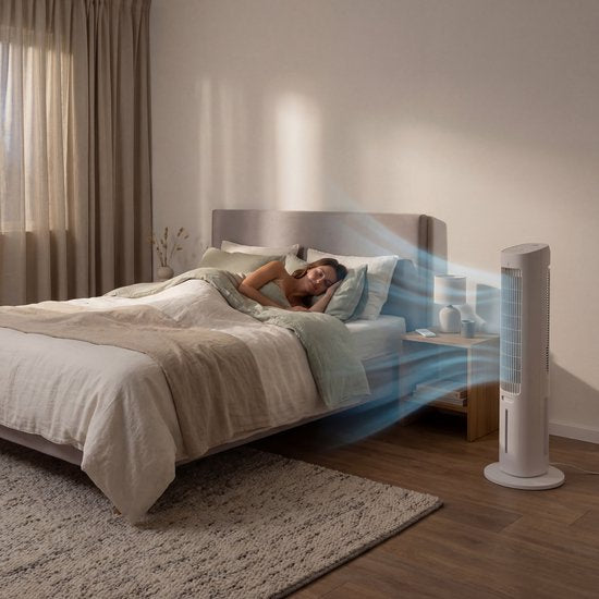 Tristar AT-5479 – Luftkühler – Aircooler – 3 Liter – 3 Geschwindigkeitsstufen – Timer-Funktion – Schwenkbar – Leise & kompakt – Weiß