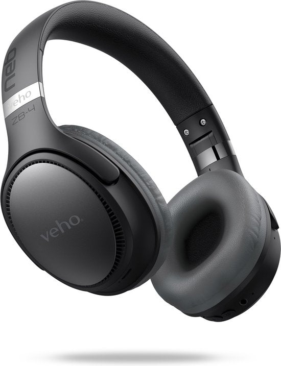 Veho ZB-4 - Kopfhörer - Kabelgebunden und drahtlos Kopfbügel Anruf/Musik USB Typ-C Bluetooth Schwarz, Grau