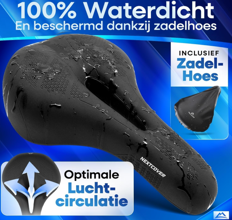 NextCover Fahrradsattel – Schwarz – 26 x 18 x 10 cm – Memory-Schaum, ergonomisch