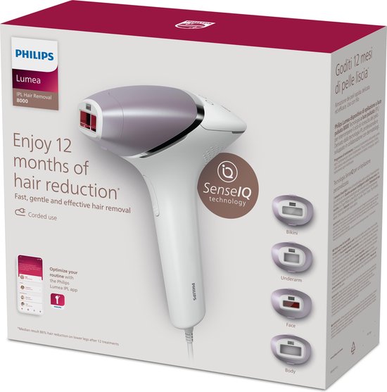 Philips Lumea Prestige 8000 Serie – IPL-Haarentfernungsgerät – 4 Aufsätze – BRI947/00