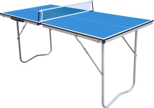 Cougar Mini 1500 Basic Tischtennisplatte 150 x 67 x 69 cm – Zusammenklappbar – Inklusive Zubehör – Blau