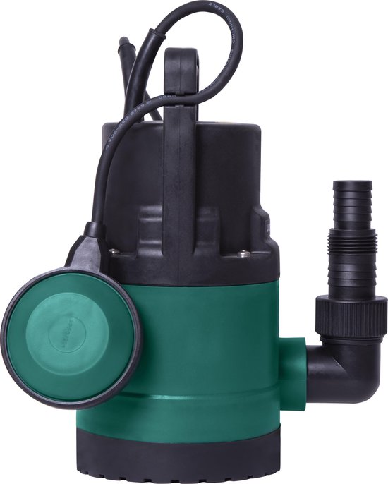 VONROC Tauchpumpe/Wasserpumpe 300W - 6500l/h - Für sauberes und leicht verschmutztes Wasser - Mit Schwimmer