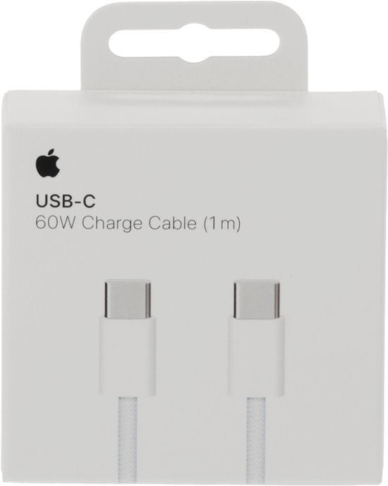 Apple – USB-C-Ladekabel – USB-C auf USB-C – 60 W – 1 m – geflochten – Weiß