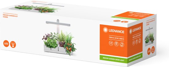 LEDVANCE Leuchte: für alle Oberflächen, Indoor Garden KIT 45- WT / 2- W, 22-...24- V, Abstrahlwinkel: 11-, Neutralweiß, 355- K, Gehäusematerial: Kunststoff/Edelstahl, IP2-
