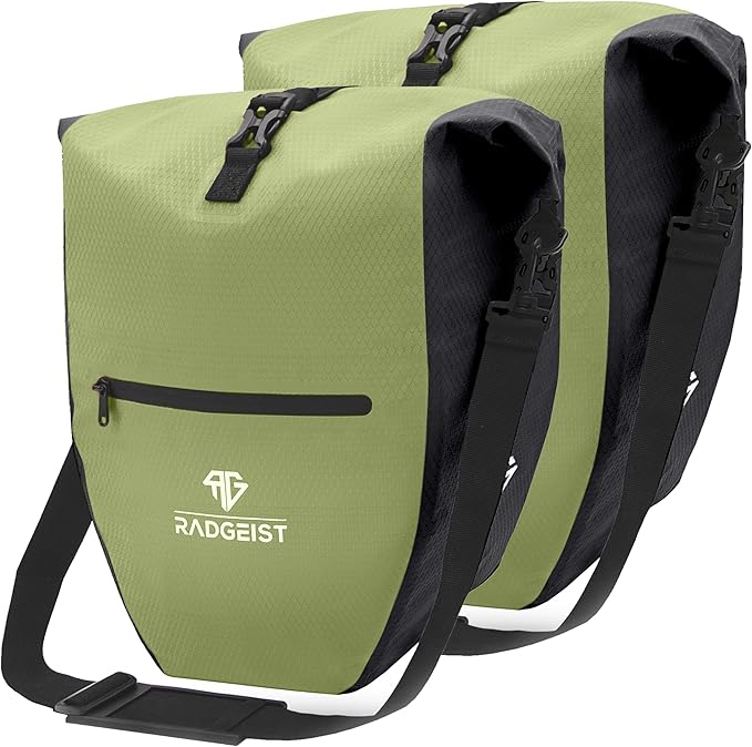 RADGEIST Fahrradtasche für Fahrradträger - Fahrradtasche für Fahrradträger - Fahrradtasche wasserdicht & Umhängetasche - Fahrradtasche mit Reflektoren