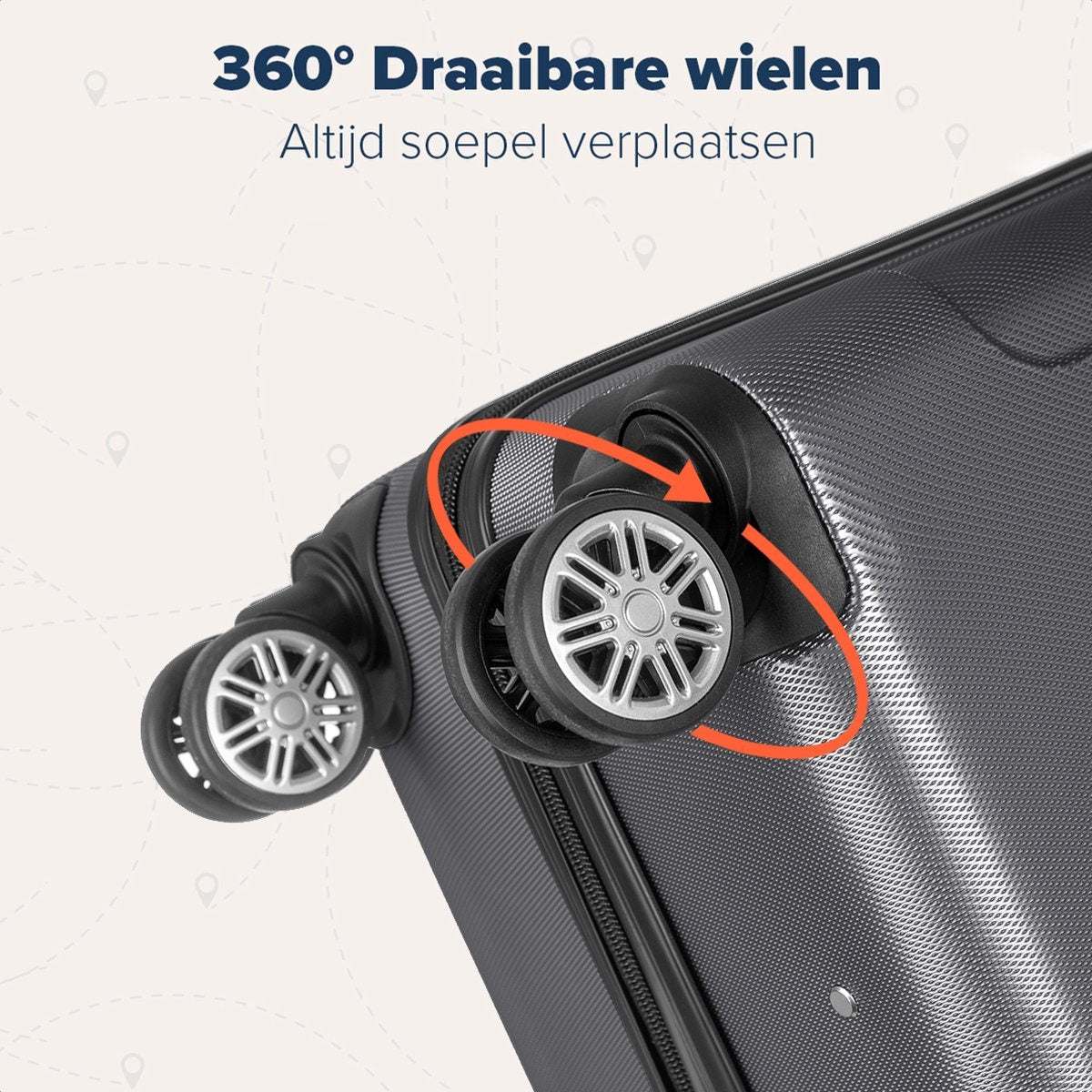 TRVLMORE - Kofferset - 2 Stück - 38L (Handgepäck) + 110L - Dunkelgrau