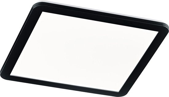 Trio leuchten - LED-Deckenleuchte - 22W - Warmweiß 3000K - Spritzwassergeschützt IP44 - Dimmbar - Quadratisch - Schwarz - Kunststoff