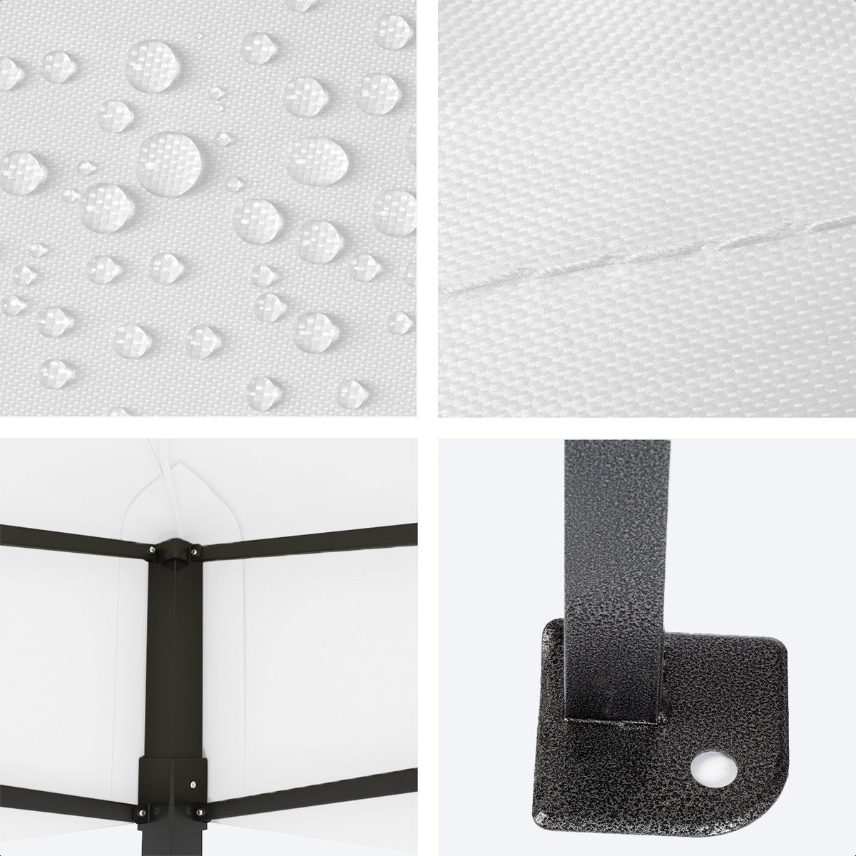 LifeGoods Partyzelt - 3x4,5 m - leicht aufbaubar - weiß