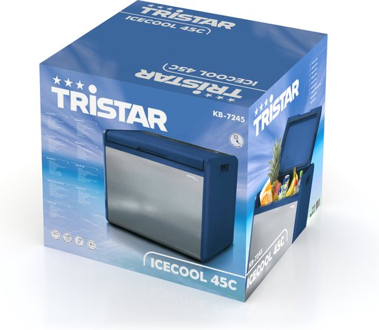 Tristar KB-7245 Elektrische Kühlbox – 230 V – 41 l – Blau/Silber