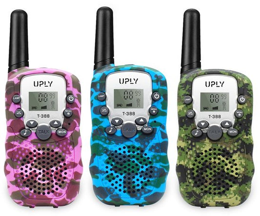 UPLY Walkie Talkie für Kinder und Erwachsene -Portophon - 5KM Reichweite - 3er Set