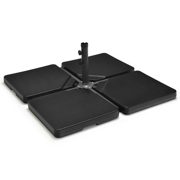 Coast Fließen befüllbar - Für Sonnenschirmfuß - 12.9L - 4 Stück - 101.6 x 6.35 x 44.45 cm - Schwarz