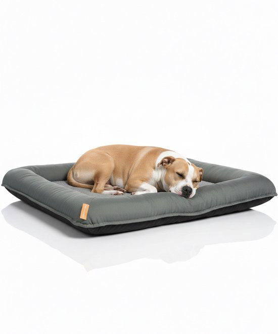 Happysnoots® Orthopädisches Hundekissen – XL-Hundekorb 85 x 70 cm – Waschbares Hundebett – Graues Hundekissen mit Reißverschluss