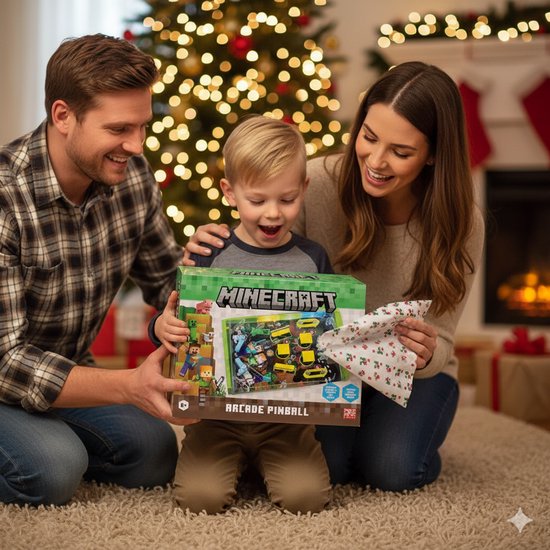 A Ambassador® Minecraft Pinball Machine - Offiziell lizenziert - Arcade Pinball - Mini Pinball Machine - Spielmaschine - Punktezähler - Tischplatte - Spiele für Kinder - Erwachsene - Das große Spielzeugbuch 2025