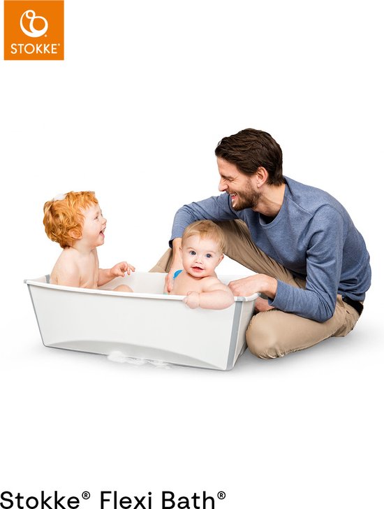 Stokke® Flexi Bath® X-Large-Set – Flexi Bath® XL + Newborn Support – Transparentblau