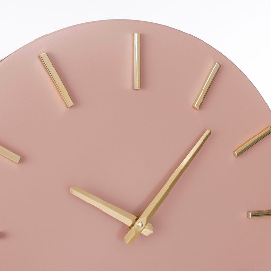 Mica Decorations Brixen Wanduhr – Ø 36 cm – Rosa