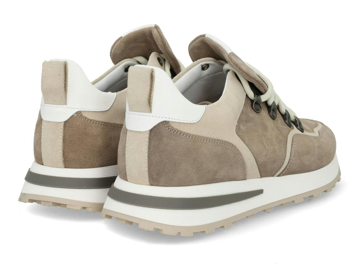 Giorgio Men's Beige Suede Sneakers - Modell 578112 Earth - Absatzhöhe 2,5 cm - Weite H - Größe 42