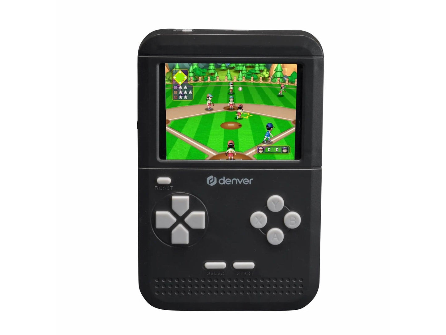 Denver GMP-322 Retro-Gamepad-Konsole - 2,8-Zoll-IPS-Bildschirm - 150 integrierte Spiele - 640 x 480 - Schwarz