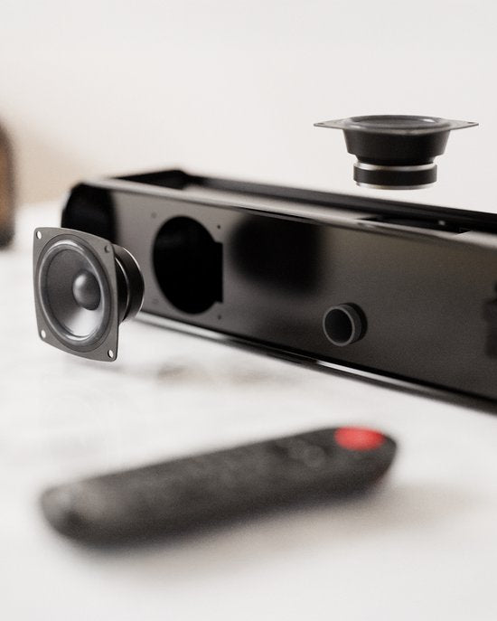 Majority Naga 60 Soundbar für TV - Inklusive Soundbar-Halterung - Mit eingebautem Subwoofer - Bluetooth 5.0, HDMI ARC, optischer und AUX-Anschluss - 2.1 Surround Sound - Fernbedienung - schwarz