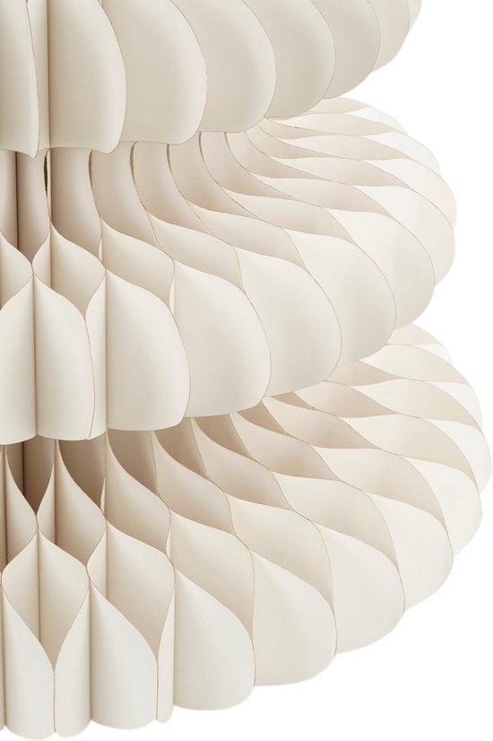 Mica Decorations Papier-Weihnachtsbaum – Zusammenklappbarer künstlicher Weihnachtsbaum – H 152 x Ø 104 cm – Weihnachtsdekoration – 100 % FSC – Weiß