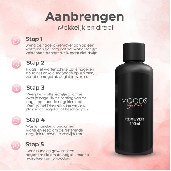 Moods Gellac Remover - Gelpoliermittel-Entferner - 100 ml