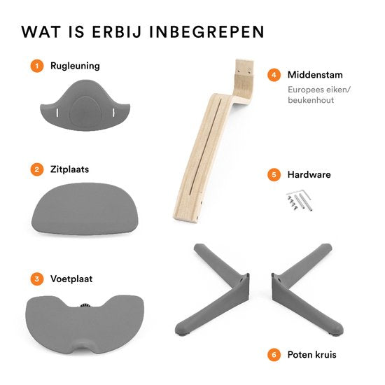 Stokke® Nomi® Kinderstuhl – Walnuss – Weiß