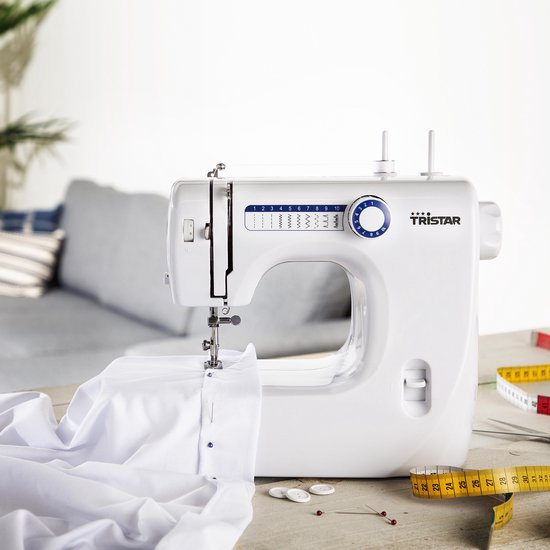 Tristar SM-6000 Nähmaschine – Für Anfänger – Nähmaschine – 10 Stichmuster – Leichte und dünne Stoffe – Weiß