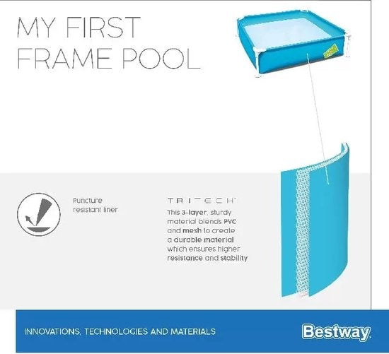 Bestway Mein erster Rahmen Pool quadratisch 122 cm