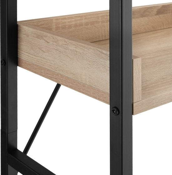 tectake Badregal Seattle 67 x 25 x 165,5 cm Industrielles helles Holz, Eiche Sonoma - 404864