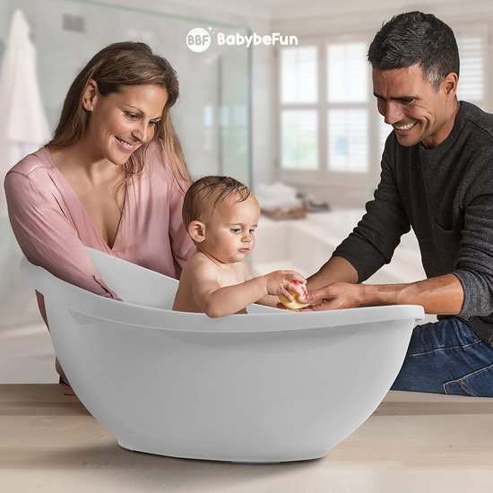 Babybadewanne mit Einsatz für Pasborn [Testsieger] rutschfeste Babybadewanne für Babys und Kleinkinder [0-12 Monate] Babybadewanne für Duschbad mit | kleine Nachbarschaft